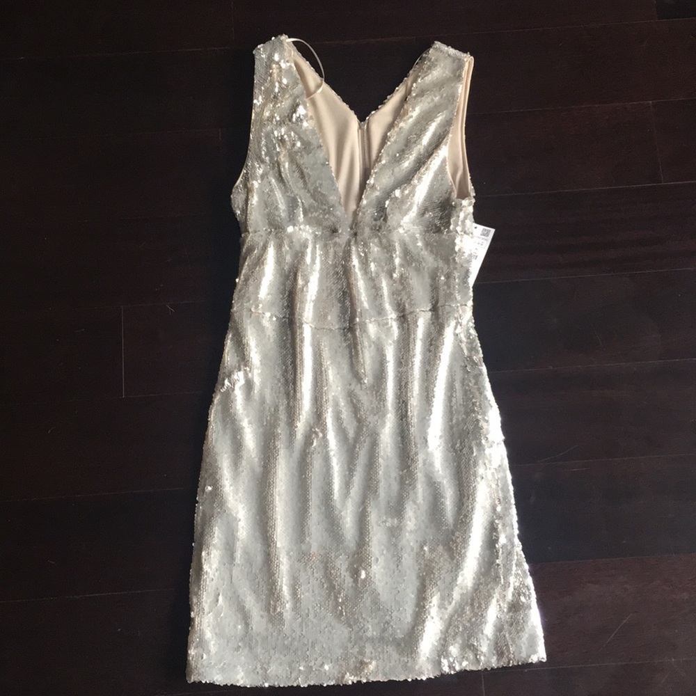 NWT!  Zara silver sequin sexy mini dress